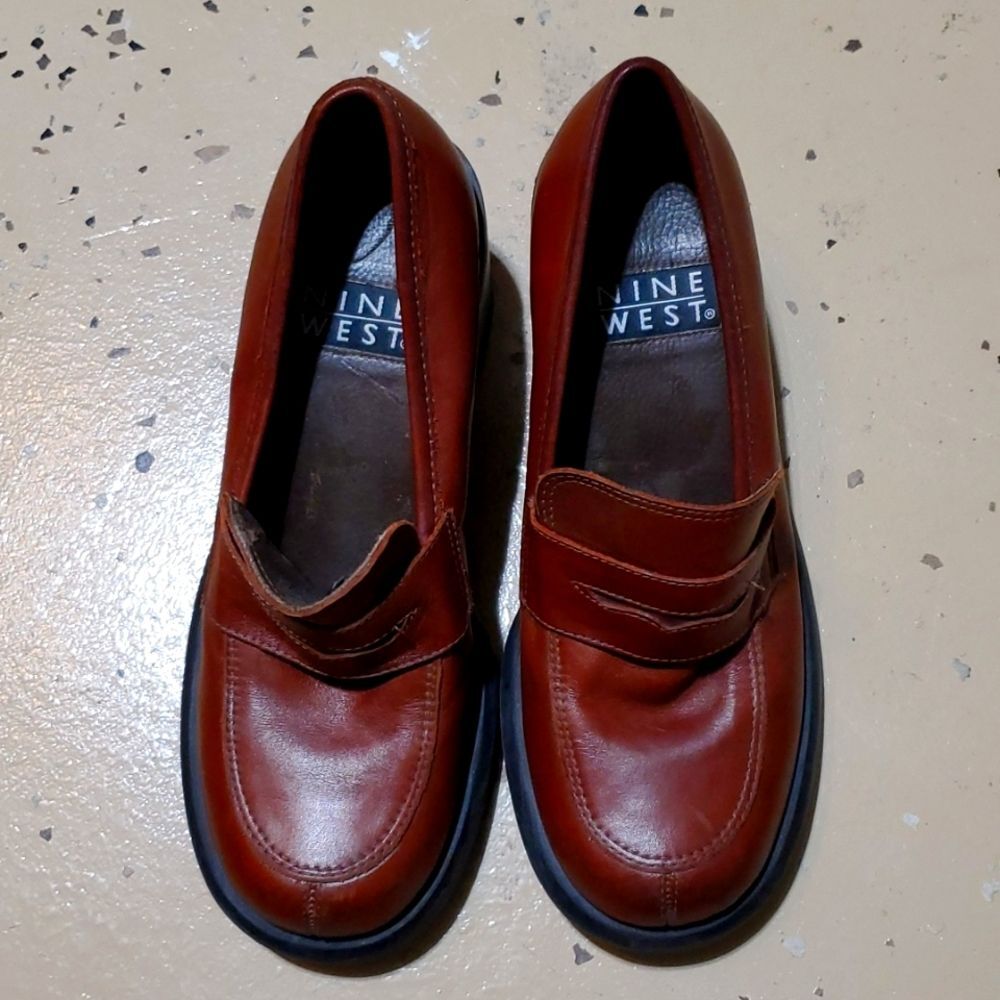 NINE WEST CROMWELL LEATHER SHOES SIZE 5 1/2M
